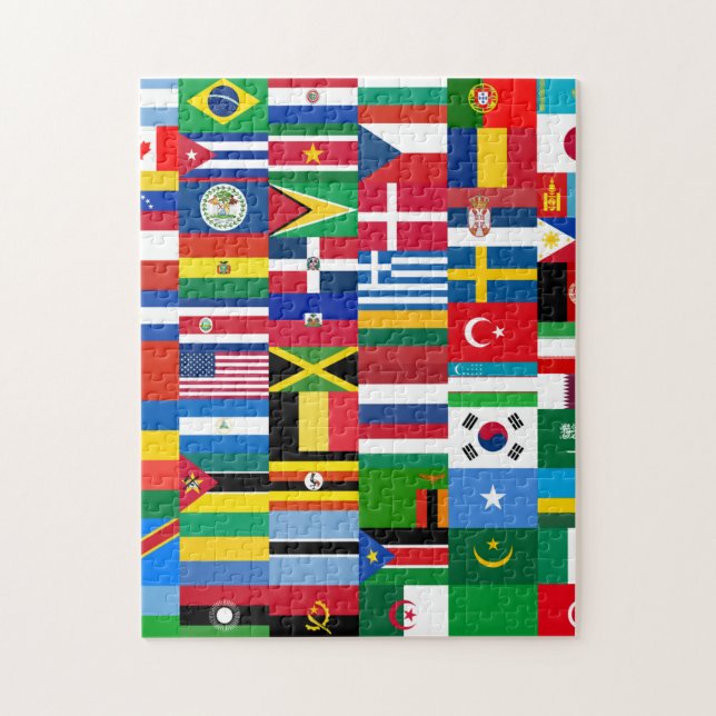 Puzzle Collage de bandera internacional (Vertical)