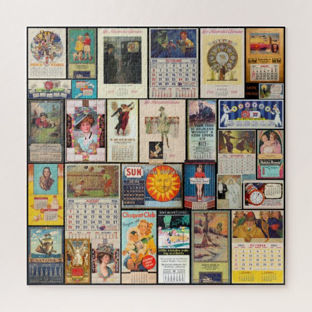 PUZZLE COLLAGE DE CALENDARIO DE PUBLICIDAD DE VENTAJAS, ¡ (Vertical)