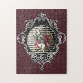 Puzzle Collage de conejo blanco de marco brillante