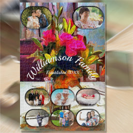 Puzzle Collage de flores familiares de amor PM0001