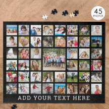 Collage de Fotos 45 Fotos Personalizadas Negro