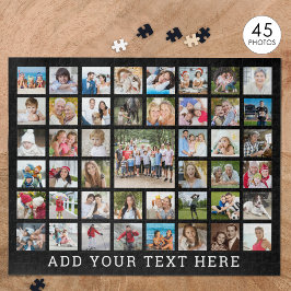 Puzzle Collage de Fotos 45 Fotos Personalizadas Negro