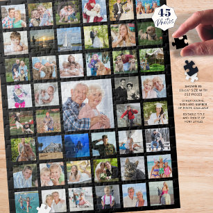 Puzzle Collage de fotos 45 Imágenes Negro