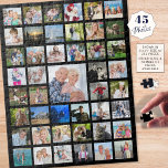 Puzzle Collage de fotos 45 Imágenes Negro<br><div class="desc">Cree un regalo único e inolvidable de una colección de 45 fotos para un regalo con horas de diversión una y otra vez o cree una pared de keepsake colgando pegando el rompecabezas una vez completado. Ideal para regalos de aniversario y abuelos, cumpleaños y logros de hitos y diversión para...</div>