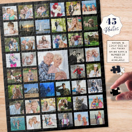 Puzzle Collage de fotos 45 Imágenes Negro