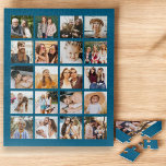 Puzzle Collage de fotos azul simple 20 Imagen Instagram<br><div class="desc">Captura tus preciados recuerdos con este simple rompecabezas personalizado de imágenes de Collage de fotos. Con espacio para sus fotos favoritas, este rompecabezas crea una impresionante visualización visual de sus momentos especiales. Personalízalo con tus propias imágenes para hacer un regalo único para tus amigos, familiares o incluso para ti mismo....</div>
