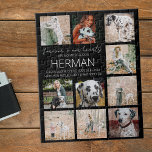 Puzzle Collage de fotos conmemorativo Mascota moderno<br><div class="desc">El singular rompecabezas del collage de fotos del mascota 10 es el regalo perfecto para cualquier amante de los perros,  con un texto que dice 'PARA SIEMPRE EN NUESTROS CORAZONES NUESTRO MARAVILLOSO PERRO' seguido de su nombre y un mensaje.</div>