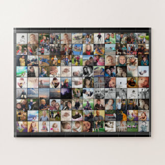 Puzzle Collage de fotos de amigos de 80 familias con fron