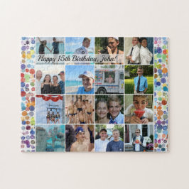 Puzzle collage de fotos de cumpleaños del personalizado