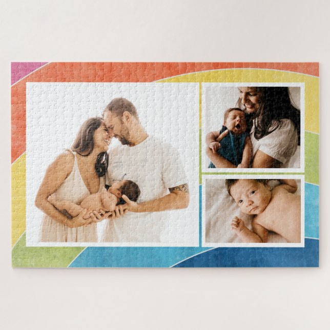 Puzzle Collage de fotos de la familia Rainbow (Horizontal)