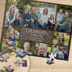 Puzzle Collage de fotos de los nietos que el abuelo ama