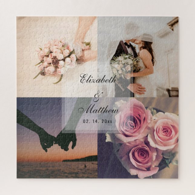 Puzzle Collage de fotos de Novias y Groom, aniversario de (Vertical)