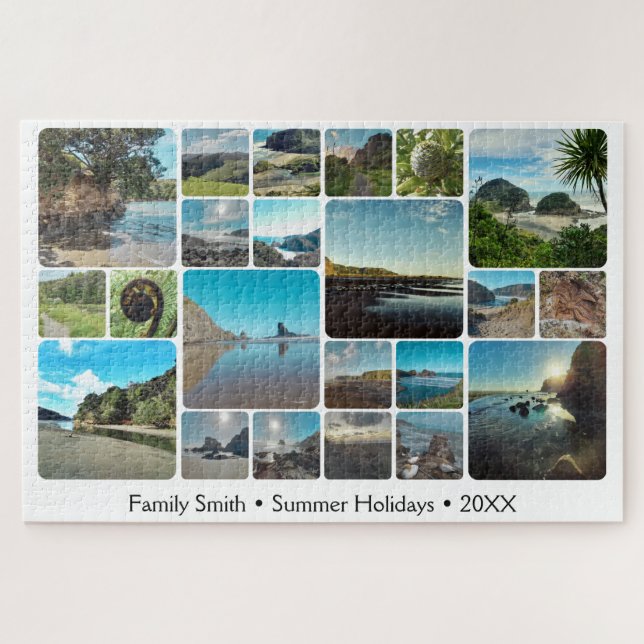 Puzzle Collage de fotos de recuerdo de viajes de verano d (Horizontal)