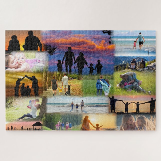 Puzzle Collage de fotos de tu familia (Horizontal)