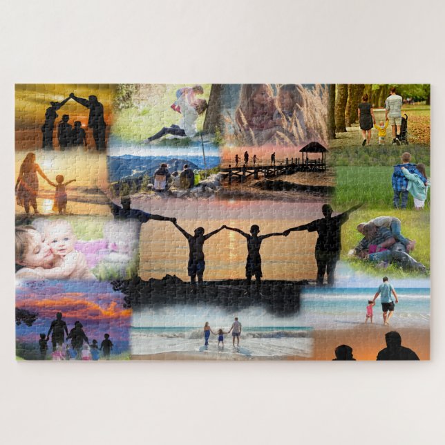 Puzzle Collage de fotos de tu familia (Horizontal)