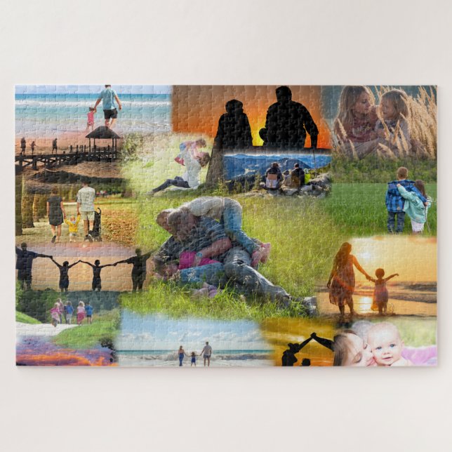 Puzzle Collage de fotos de tu familia (Horizontal)