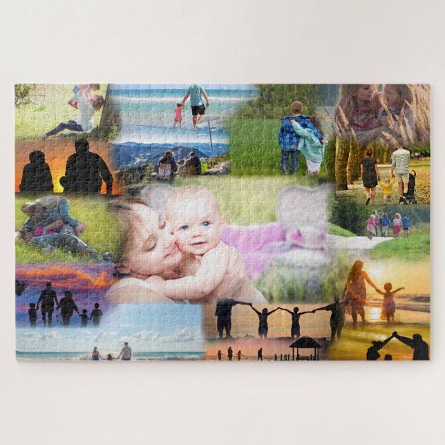 Puzzle Collage de fotos de tu familia (Horizontal)