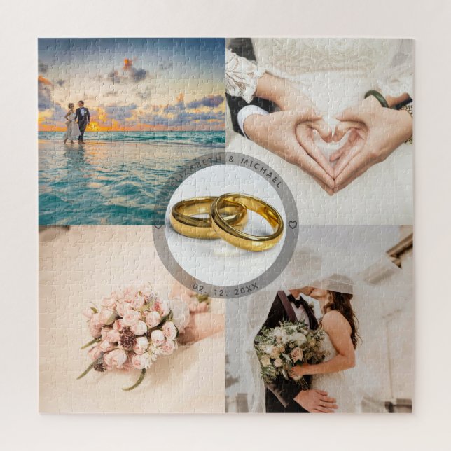 Puzzle Collage de fotos del aniversario de la pareja de r (Vertical)