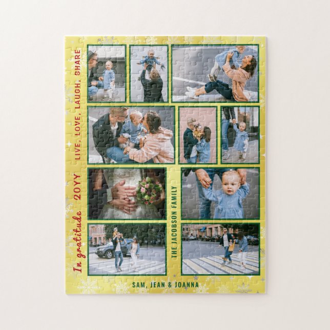 Puzzle Collage de fotos familiar 10 imágenes Golden Perso (Vertical)