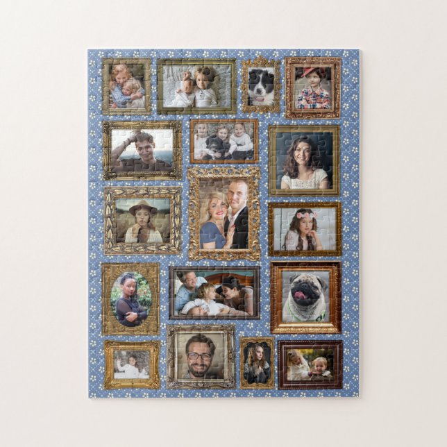 Puzzle Collage de fotos familiar 17 imágenes Fancy Frames (Vertical)