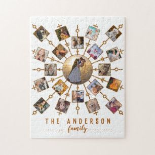 Puzzle Collage de fotos familiar 21 imágenes Oro blanco +