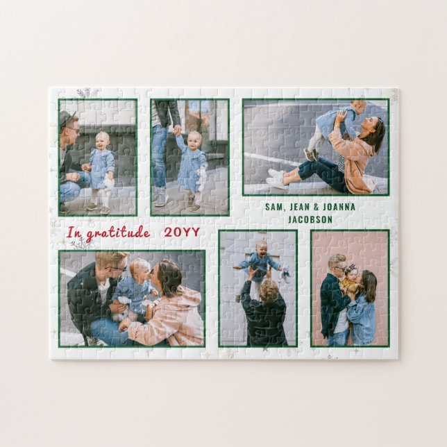 Puzzle Collage de fotos familiar 6 imágenes blanco person (Horizontal)