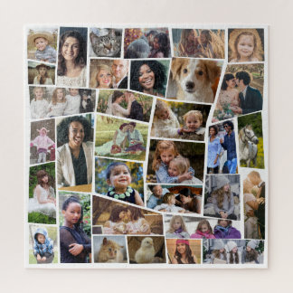 Puzzle Collage de fotos Familiar Fácil Plantilla 33 Corta