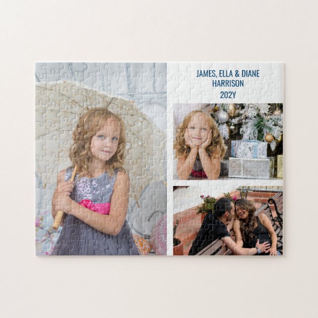 Puzzle Collage de fotos familiar grande de 11" x 14" (252 (Horizontal)