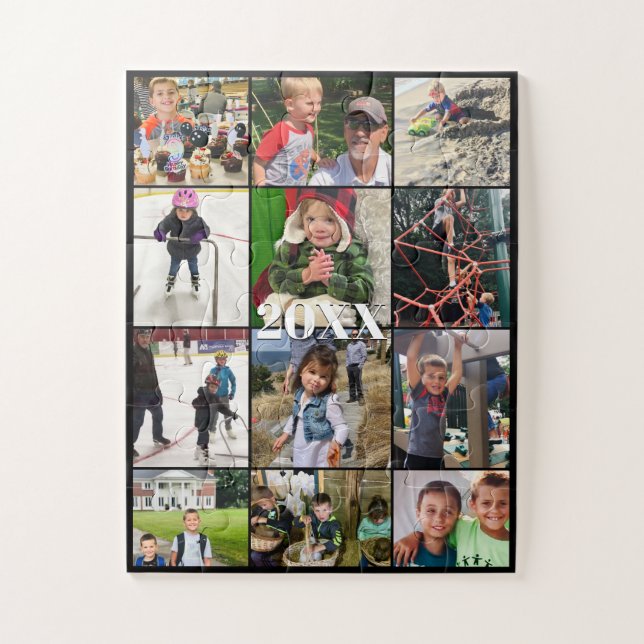 Puzzle Collage de fotos familiar personalizado (Vertical)