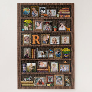 Puzzle Collage de fotos familiar Personalizado de bibliot