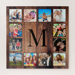 Puzzle Collage de fotos familiar personalizado recuperó