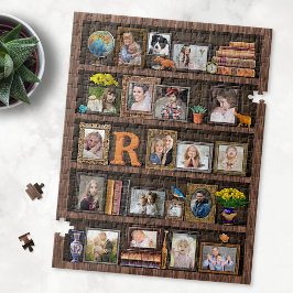 Puzzle Collage de fotos familiar Viejo Bookcase Personali