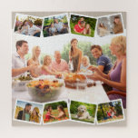 Puzzle Collage de fotos familiar Zigzag foto tiras cuadra<br><div class="desc">Crea tu propio rompecabezas con tu propio texto personalizado y algunas de tus fotos familiares favoritas. La plantilla está preparada para que pueda añadir hasta nueve fotos diferentes. La foto principal se usará como fondo y las 8 fotos restantes se distribuirán en una tira de fotos en zigzag a lo...</div>