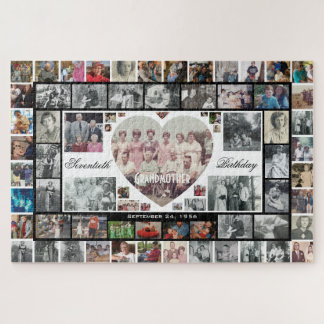 Puzzle Collage de fotos familiares para el 70 cumpleaños