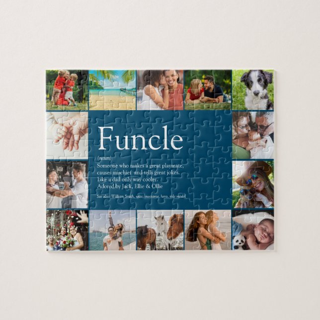 Puzzle Collage de fotos Fung Uncle Definition Blue (Horizontal)