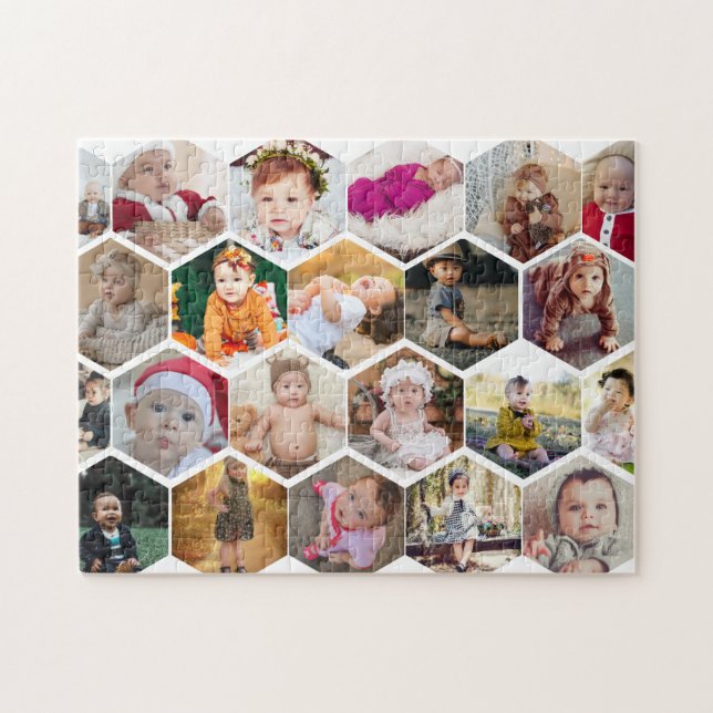 Puzzle Collage de fotos Hexagon (Horizontal)