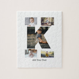 Puzzle Collage de fotos K de letras negras y blancas