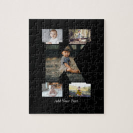 Puzzle Collage de fotos K de letras negras y blancas