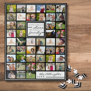 Puzzle Collage de fotos moderno 47 Familia Cita Nombre pe