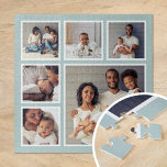 Puzzle Collage de fotos moderno familiar de 6 plazas<br><div class="desc">Añade seis de tus fotos familiares favoritas para crear un hermoso rompecabezas de collage con una imagen focal más grande y 5 cuadrados más pequeños alrededor. Utilice las herramientas de diseño para cargar más fotos, añadir texto y personalizar los tipos de letra y colores para crear su propio rompecabezas de...</div>