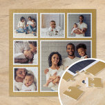 Puzzle Collage de fotos moderno familiar de 6 plazas<br><div class="desc">Añade seis de tus fotos familiares favoritas para crear un hermoso rompecabezas de collage con una imagen focal más grande y 5 cuadrados más pequeños alrededor. Utilice las herramientas de diseño para cargar más fotos, añadir texto y personalizar los tipos de letra y colores para crear su propio rompecabezas de...</div>