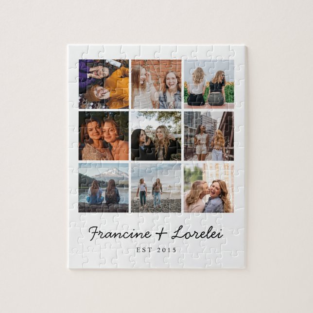 Puzzle Collage de fotos moderno y moderno Best Friends Be (Vertical)