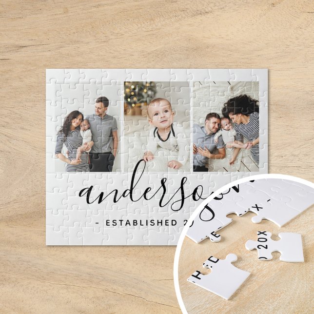 Puzzle Collage de fotos Monograma 3 de la familia moderna (Subido por el creador)