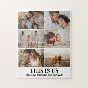 Puzzle Collage de Fotos Personalizado para Familia con 6 
