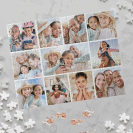 Puzzle Collage de fotos personalizado simple para familia