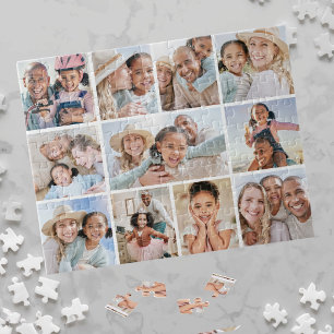 Puzzle Collage de fotos personalizado simple para familia