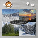 Puzzle Collage de fotos personalizado y texto personaliza<br><div class="desc">Sube tus fotos, agrega texto y crea fácilmente tu rompecabezas de fotos. Puede TRANSFERIR este DISEÑO a otros productos de Zazzle y ajustarlo para que se ajuste a la mayoría de los artículos de Zazzle. También puede hacer clic en PERSONALIZAR MÁS AÚN para agregar, eliminar o cambiar detalles como color...</div>