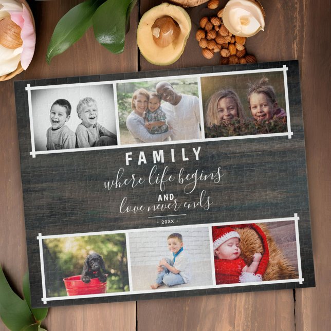 Puzzle Collage de fotos Rustic Wood Family 6 (Subido por el creador)