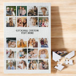 Puzzle Collage de fotos simple 20 imagen personalizada<br><div class="desc">Este simple rompecabezas de Jigsaw Personalizado con imágenes de Collage de fotos 20 es la manera perfecta de mostrar sus recuerdos favoritos. Con espacio para 20 fotos, hace un regalo significativo y único para los seres queridos, o un placer para ti mismo. Ya sean vacaciones en familia, cumpleaños o momentos...</div>