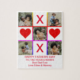 Puzzle Collage de fotos Tic Tac Toe Abrazos Besos Padres